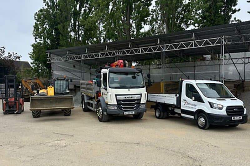 SBR Supplies, suppliers of aggregates in Essex. Our vehicles